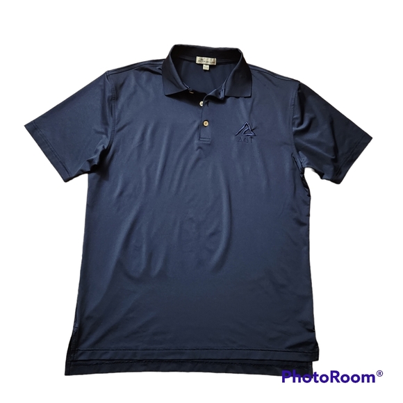 Peter Millar Blue Golf Shirt Insignia - Picture 1 of 2